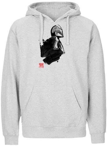Bounty Hunter Sumi-e - bounty hunter, series, scifi, space opera, sumi-e - Fairtrade Hoodie