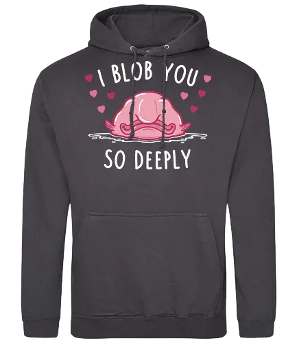 I Blob You! - blob, blobfish, fish, i love you, Derp - Standard Hoodie
