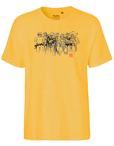 heroes - 80s, cartoon, tv, heroes, sumi-e - Fairtrade T-Shirt