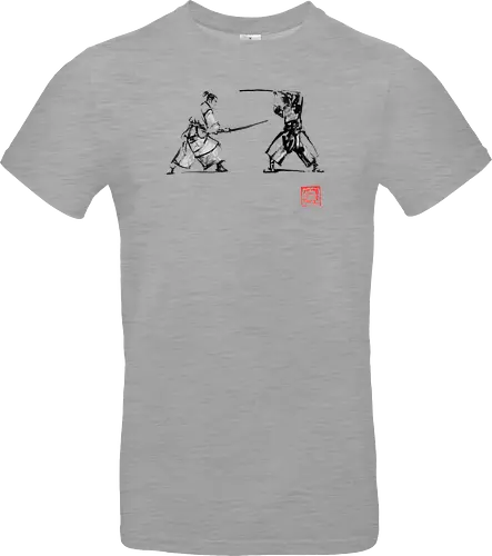 2 samurais - samurai, japan, sumi-e, Iaido, Kenjutsu - Standard T-Shirt