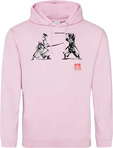 2 samurais - samurai, japan, sumi-e, Iaido, Kenjutsu - Standard Hoodie