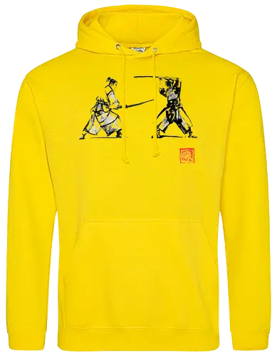 2 samurais - samurai, japan, sumi-e, Iaido, Kenjutsu - Standard Hoodie
