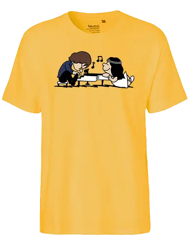 Imagine! - music, Lennon, Yoko, mashup, image, comic - Fairtrade T-Shirt