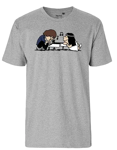 Imagine! - music, Lennon, Yoko, mashup, image, comic - Fairtrade T-Shirt