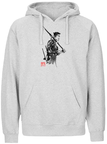 one of the 7 - movie, film, 7 samurai, sieben samurai, sumi-e - Fairtrade Hoodie