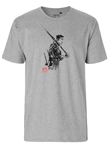 one of the 7 - movie, film, 7 samurai, sieben samurai, sumi-e - Fairtrade T-Shirt