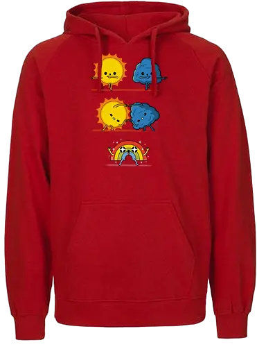 Meteorological Fusion! - Fusion, wetter, sonne, regen, sun, Rain, rainbow, regenbogen, wther - Fairtrade Hoodie