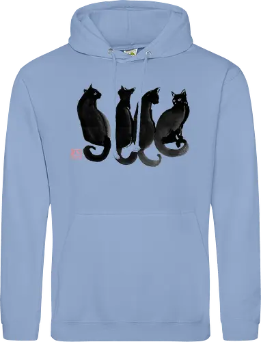 4 black cats