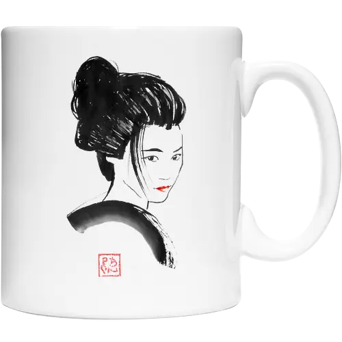 geisha red lips