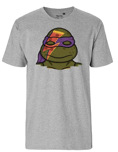 Pizza Lightning! - turtles, pizza, comic, donatello - Fairtrade T-Shirt