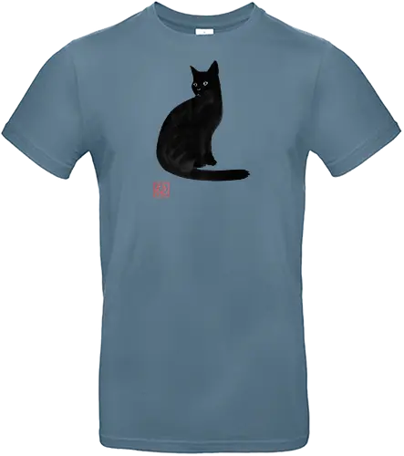simple black cat - drawing - Standard T-Shirt