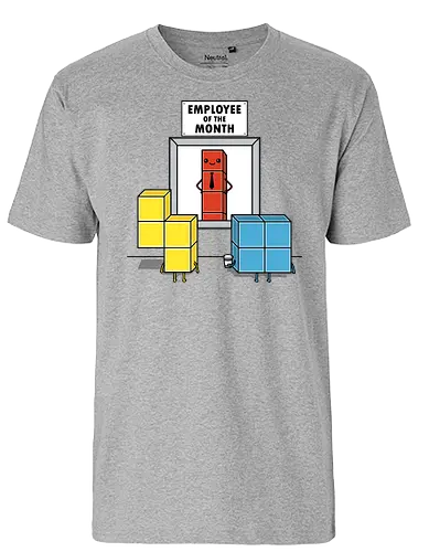 Piece of the Month! - gaming, tetris, Employee - Fairtrade T-Shirt