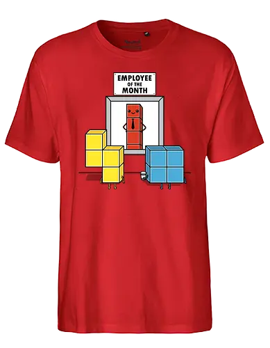 Piece of the Month! - gaming, tetris, Employee - Fairtrade T-Shirt