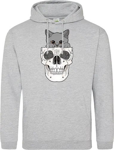 Grey Kitty & Skull