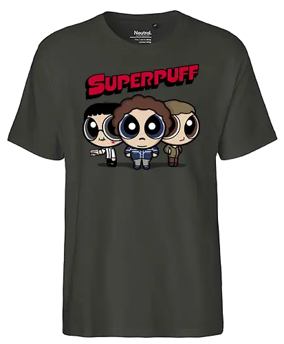Superpuff! - film, movie, mashup, 00s, Superbad - Fairtrade T-Shirt