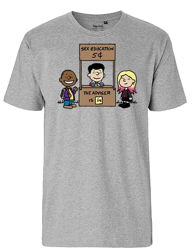 The Adviser! - tv, Sex Ed, Education, comic, mashup - Fairtrade T-Shirt