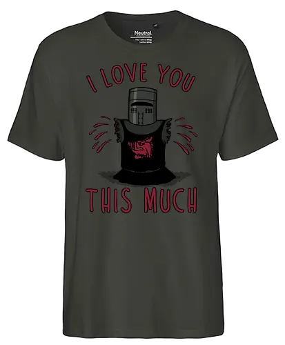 This Much! - black knight, movie, monty, python, ritter der kokosnuss, hug - Fairtrade T-Shirt