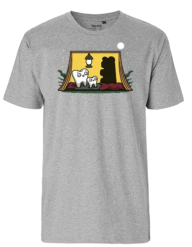 Scary Tent! - scary, horror, gummibär, Zahnarzt, Loch, zelt, mashup, fun, br, Gummibr - Fairtrade T-Shirt