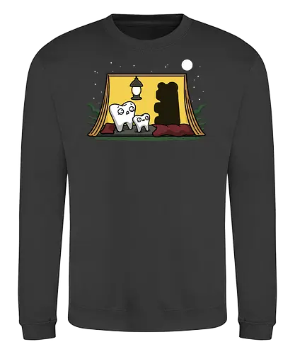 Scary Tent! - scary, horror, gummibär, Zahnarzt, Loch, zelt, mashup, fun, br, Gummibr - Sweatshirt