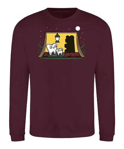 Scary Tent! - scary, horror, gummibär, Zahnarzt, Loch, zelt, mashup, fun, br, Gummibr - Sweatshirt