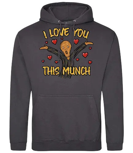 This Munch! - fun, art, kunst, Munch, Edvard Munch, der schrei, love, pun, Witz, scream - Standard Hoodie