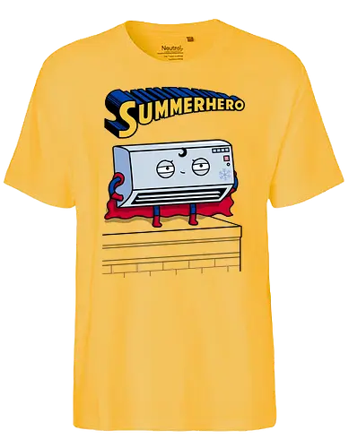 Summerhero! - fun, summer, hero, Aircondition, held, Klimaanlage, Ht - Fairtrade T-Shirt