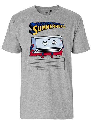 Summerhero! - fun, summer, hero, Aircondition, held, Klimaanlage, Ht - Fairtrade T-Shirt