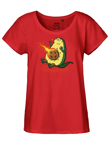 Avocalypse! - avocado, dinosaur, Flame, apocalypse - Fairtrade Girl Shirt