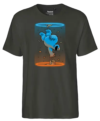 Infinite Persecution! - cookie, monster, portal, Gingerbrd man - Fairtrade T-Shirt