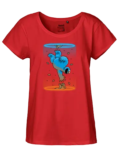 Infinite Persecution! - cookie, monster, portal, Gingerbrd man - Fairtrade Girl Shirt