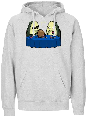 All-In! - avocado, poker, game - Fairtrade Hoodie
