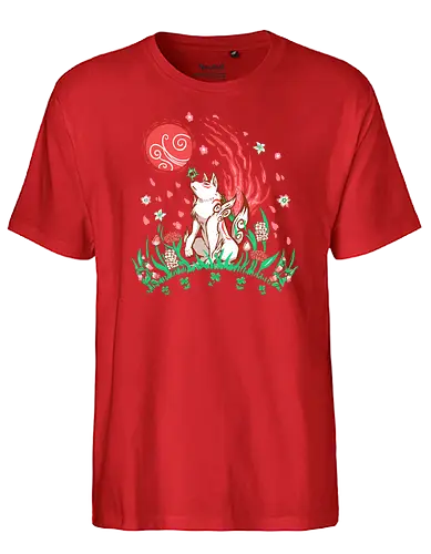 Wolf Blossom Breeze - wolf, amaterasu, okami, goddess, japan, videogame, rpg - Fairtrade T-Shirt