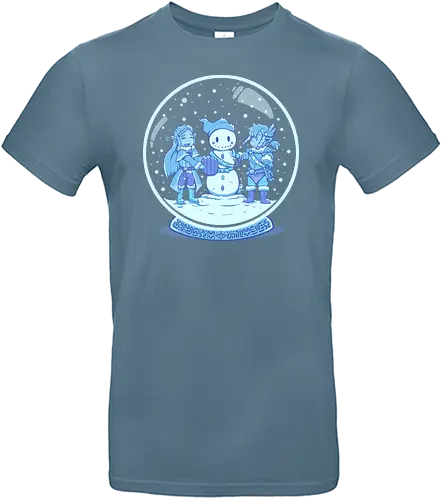 Breath of the Snow - Breath, wild, snow, winter, Snowman, Schneemann, schneekugel, Hero of Time - Standard T-Shirt