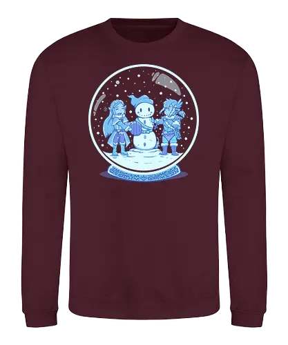 Breath of the Snow - Breath, wild, snow, winter, Snowman, Schneemann, schneekugel, Hero of Time - Sweatshirt