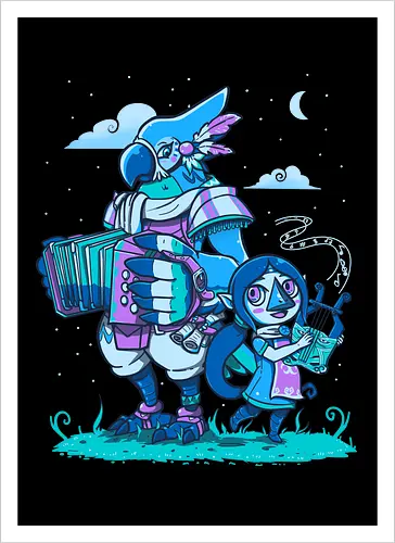 Play the Medley - legend, Kass, bird, wind, waker, song, Medli - Kunstdruck