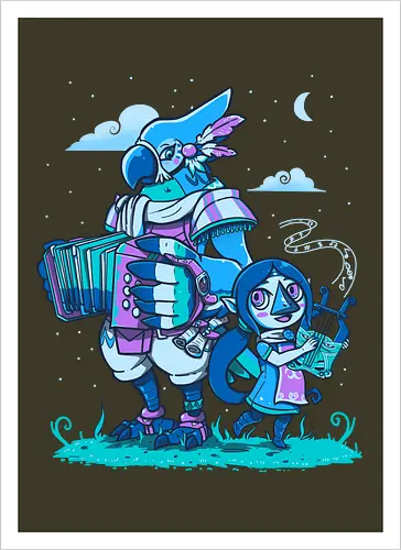 Play the Medley - legend, Kass, bird, wind, waker, song, Medli - Kunstdruck