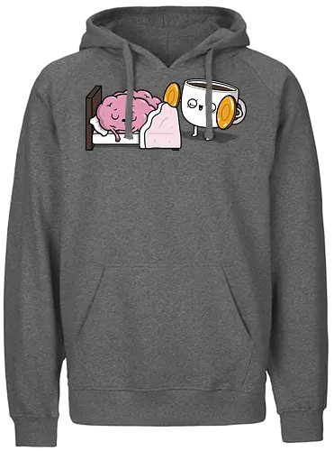 Cymbal Wake Up! - coffee, brain, sleepy, Loud - Fairtrade Hoodie