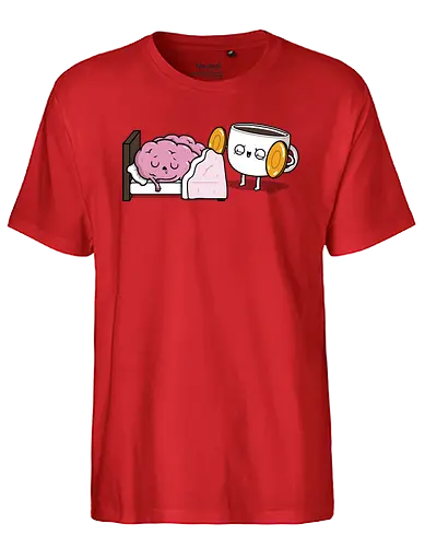Cymbal Wake Up! - coffee, brain, sleepy, Loud - Fairtrade T-Shirt
