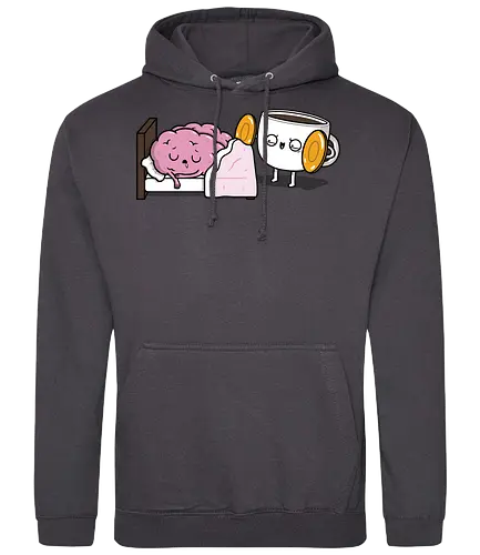 Cymbal Wake Up! - coffee, brain, sleepy, Loud - Standard Hoodie