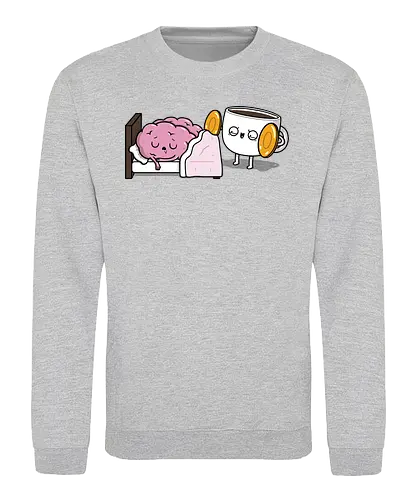 Cymbal Wake Up! - coffee, brain, sleepy, Loud - Sweatshirt