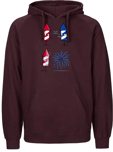 Fart of July! - Firework, 4th of July, blue, Pull, finger - Fairtrade Hoodie