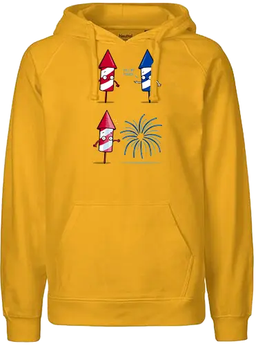 Fart of July! - Firework, 4th of July, blue, Pull, finger - Fairtrade Hoodie