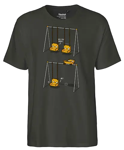 Swing Proposal! - Swing, Schaukel, Antrag, Ups, Proposal gone wrong - Fairtrade T-Shirt