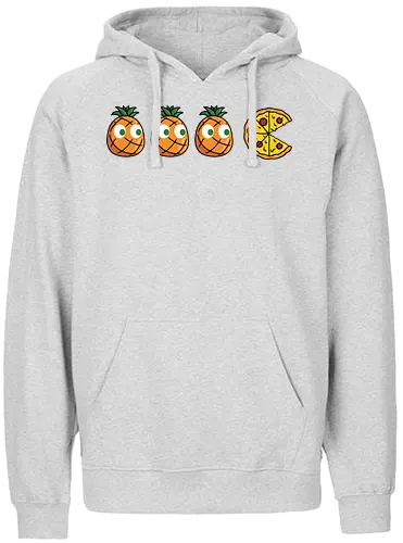 Pizza-Man! - pac, man, ananas, pizza, Omnomnom, pinpple - Fairtrade Hoodie