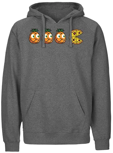Pizza-Man! - pac, man, ananas, pizza, Omnomnom, pinpple - Fairtrade Hoodie