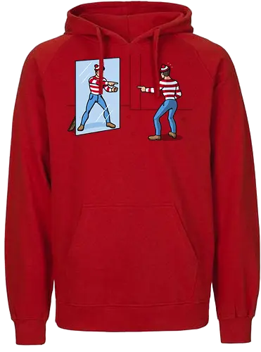 Finding Himself! - Finding Waldo, Wo ist Walter, mirror - Fairtrade Hoodie