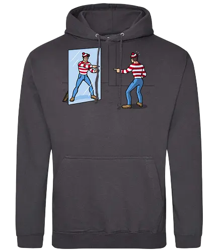 Finding Himself! - Finding Waldo, Wo ist Walter, mirror - Standard Hoodie