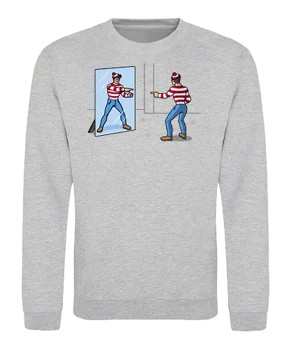 Finding Himself! - Finding Waldo, Wo ist Walter, mirror - Sweatshirt
