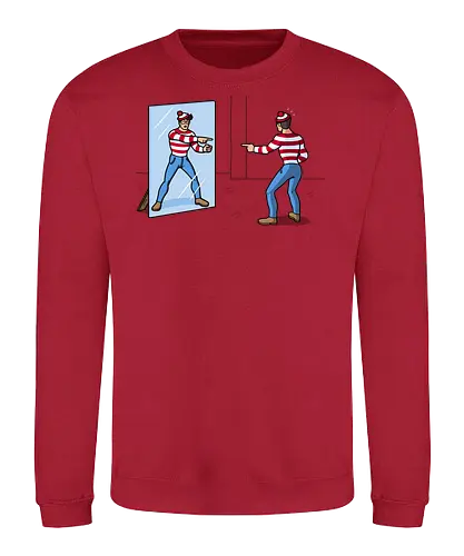 Finding Himself! - Finding Waldo, Wo ist Walter, mirror - Sweatshirt