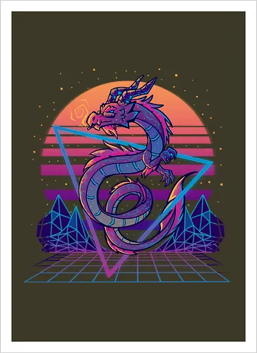 Dragon Aesthetic Retrowave